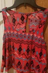 Aztec print crop tank top